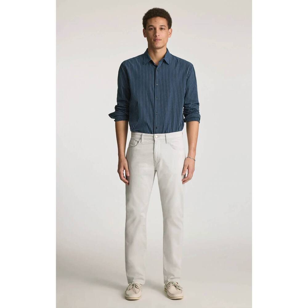 NEW MAVI zach twill straight leg pants in ice chalk